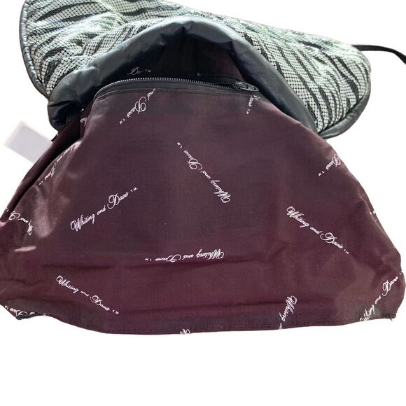 Whiting & Davis 80s Vintage USA Zebra Print Metal Mesh Clutch Crossbody Bag - Picture 5 of 11